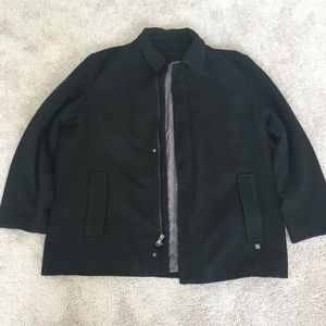 Men’s Calvin Klein black wool blend coat.